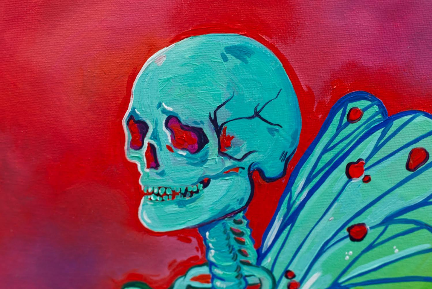 Skeletal Fairytale Oil Painting
