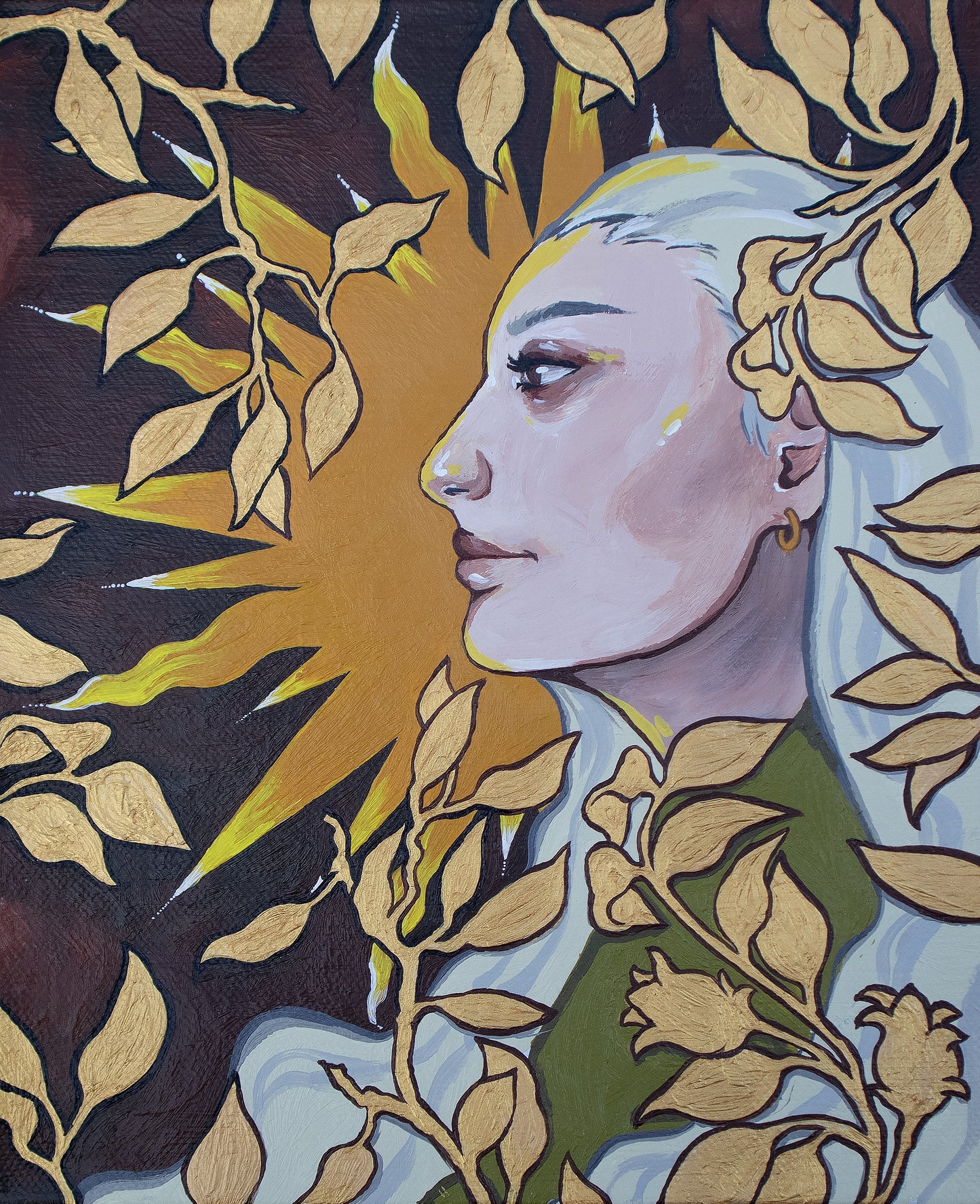 Golden Light Acrylic Painting