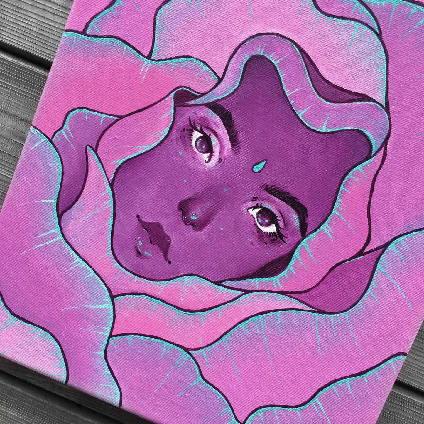 Flora Acrylic Painting