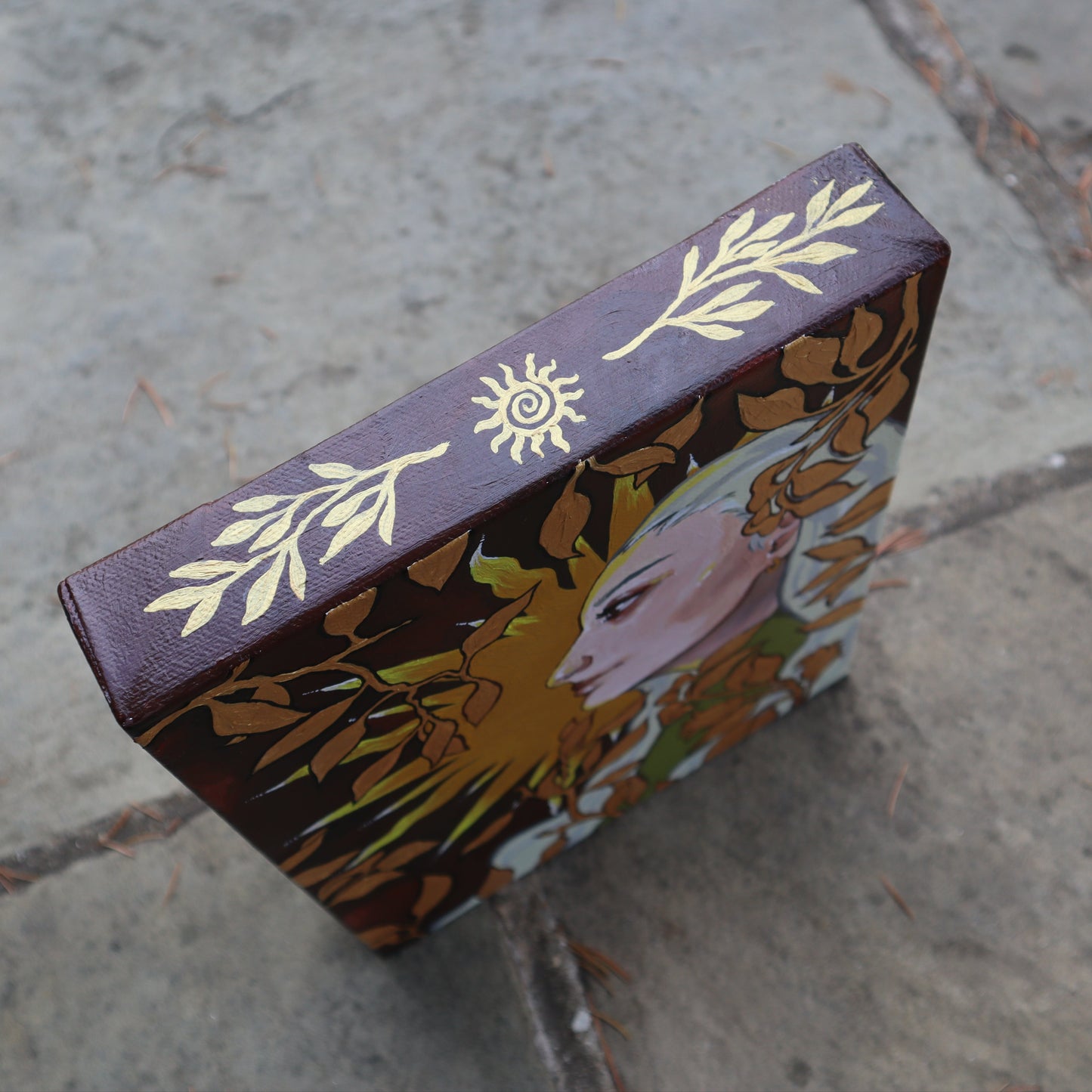 Golden Light Acrylic Painting