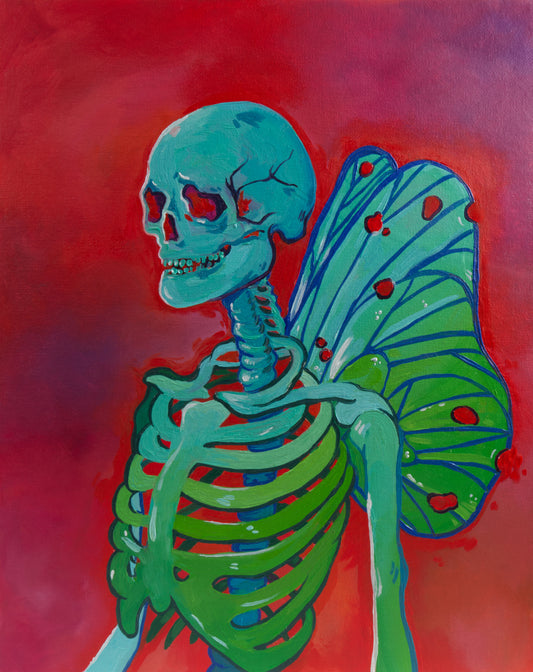Skeletal Fairytale Oil Painting