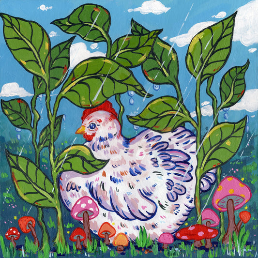 Spring Showers Acrylic Painting