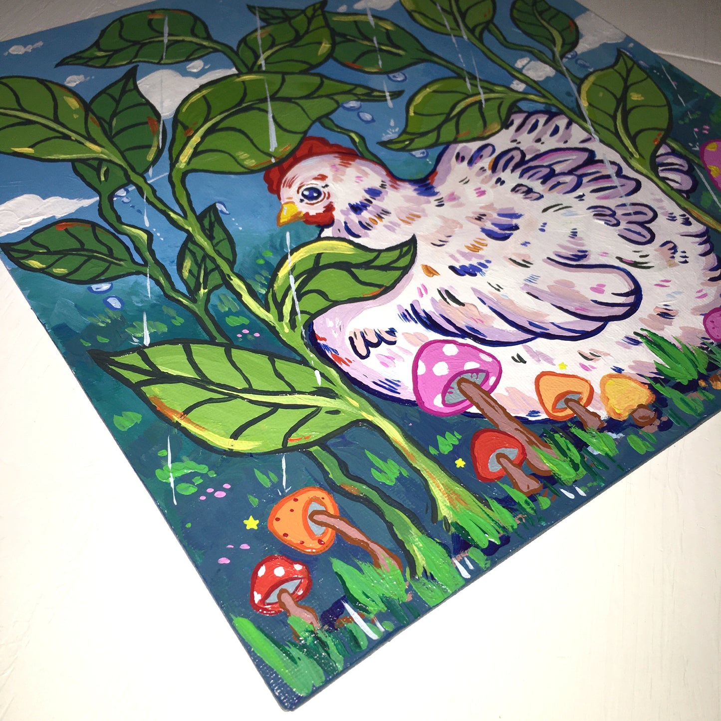 Spring Showers Acrylic Painting